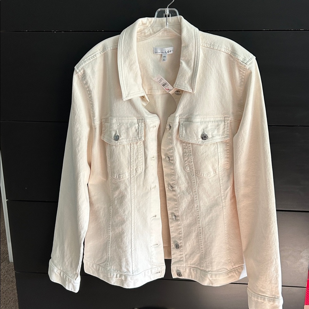LOFT Off-White Denim Jacket